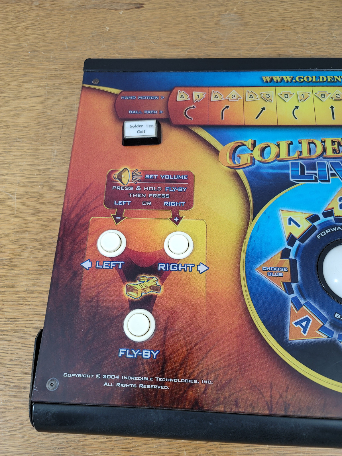 Golden Tee Live / Silver Strike Bowling Arcade Game Control Panel