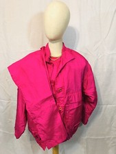 Hip Hop Track Suit 3 Piece Neon Pink Womens Small 3 Piece Shoulder Pads 1980's