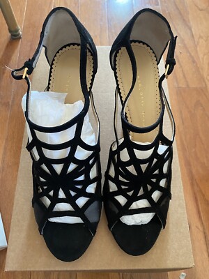 Charlotte Olympia  LOTTE suede heels NIB size 42