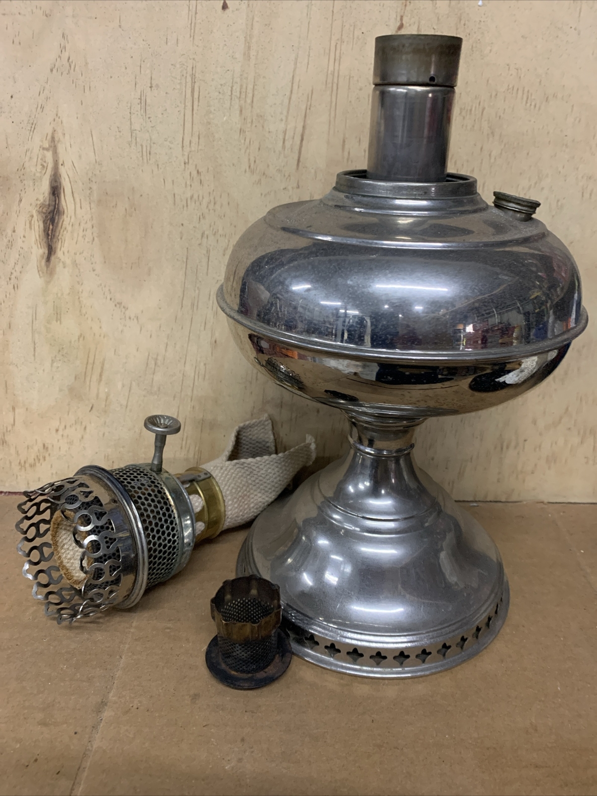 Rayo Nickel Kerosene Oil Lamp With Complete Burner eBay