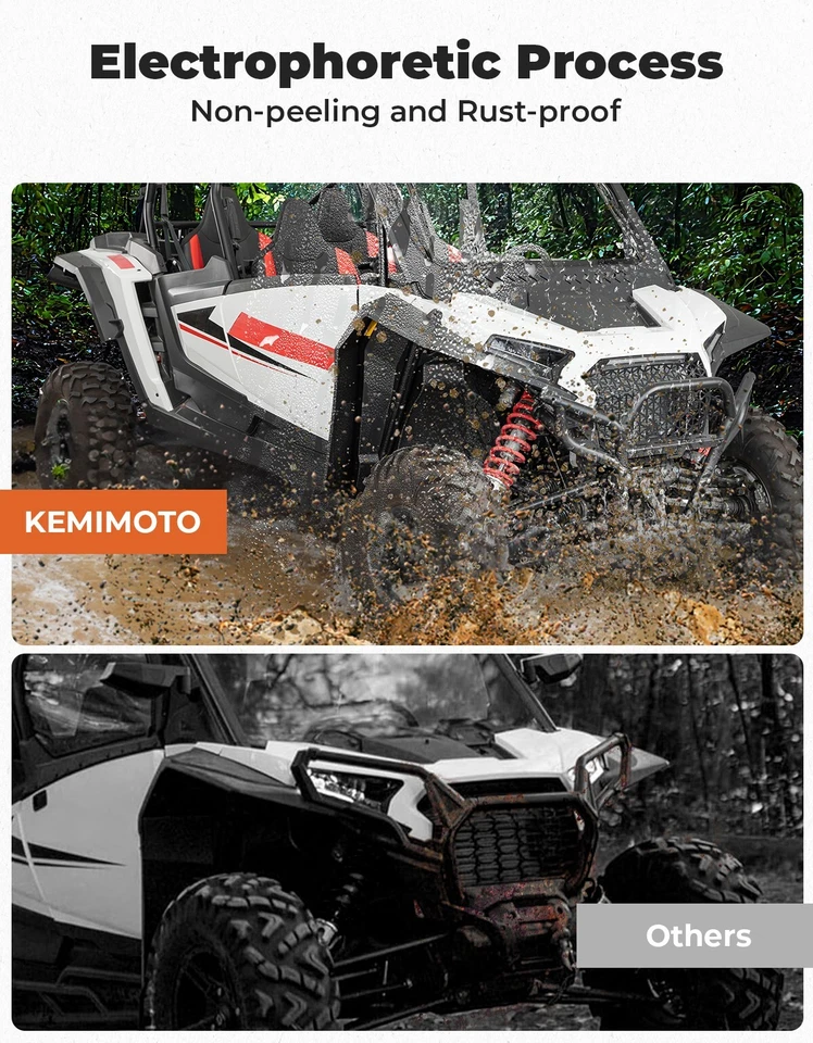 Protector de parachoques delantero + trasero de alta resistencia para Polaris RZR XP 1000 / 4 1000 2024-2025 Foto 4 de 4