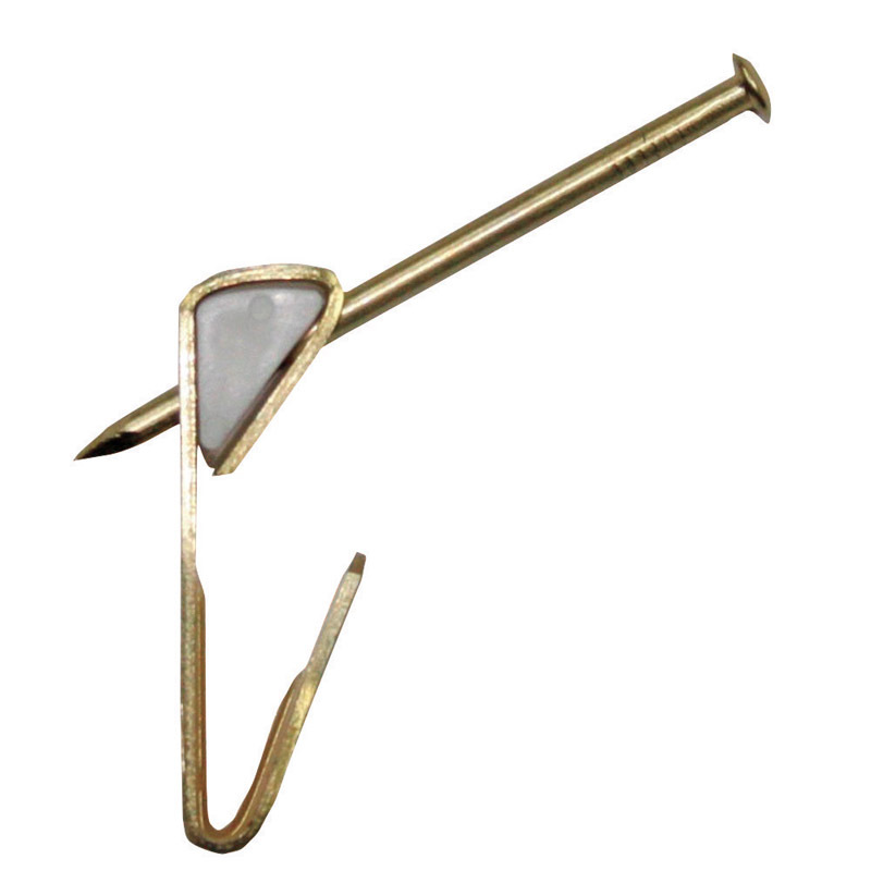 Ook OOK ReadyNail Brass-Plated Conventional Picture Hook 10 lb 6 pk Ook OOK ReadyNail Brass-Plated Conventional Picture Hook 10 lb 6 pk