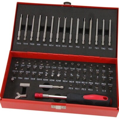 Original Neilsen 75tlg Standard / Extra Lange Sicherheitsbeschläge Bits Set CT1209