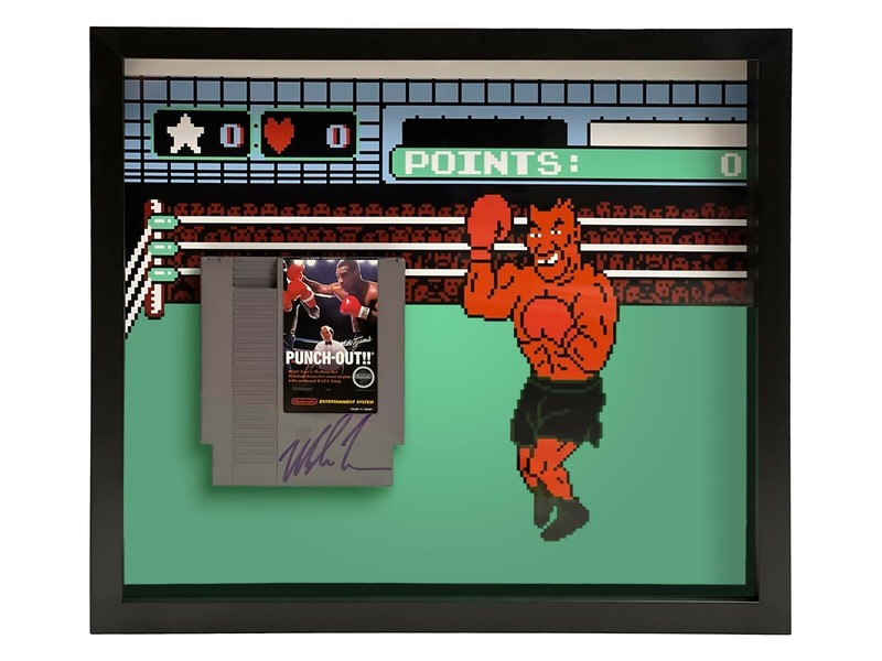 Mike Tyson Autographed & Framed Nintendo Punch Out Video Game ASI Proof