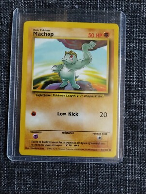 1995 machop pokemon card value Machoke 34/102 excellent condition Preserved in a tamper Base set(?) Machop? Real or