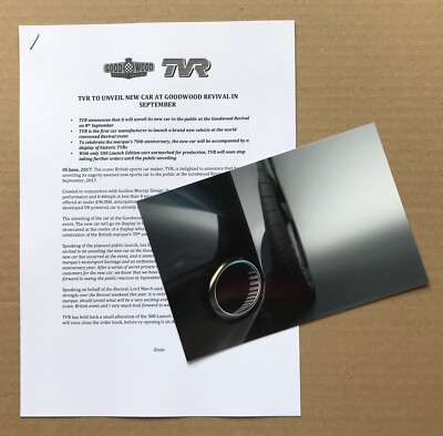 ''Neu'' TVR Pre-Launch Teaser Pressefoto + Pressemitteilung (Jun 2017) Griffith