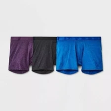 All In Motion Mens Blue/Purple/Black Boxer Briefs Size Large