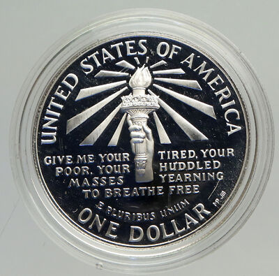 1986S UNITED STATES Ellis Island Statue of Liberty NY Proof Silver