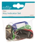 12PK Key Indicator Set Coloured Fobs Keyrings Organisation Security Home