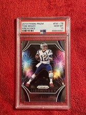 2019 PANINI PRIZM TOM BRADY FIREWORKS, PSA 10 RARE  💎 PATRIOTS