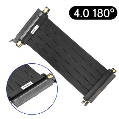 For PCIE 4.0 180° 16x Riser Cable Graphics Card Extension Cable For GPU Card HOT