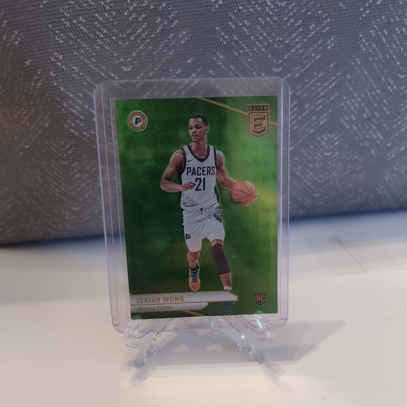 2023-24 Panini Donruss Elite ISAIAH WONG #241 Rookie RC Neon Green #12/75 Pacers
