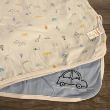 Gymboree 2019 blanket blue car animals tree cloud trucks planets EUC