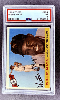 1955 Topps WILLIE MAYS #194 PSA 3  NY GIANTS MLB HOF Vintage