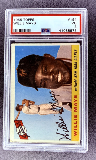 1955 Topps Willie Mays #194 PSA 3 Ny Giants MLB HOF Vintage