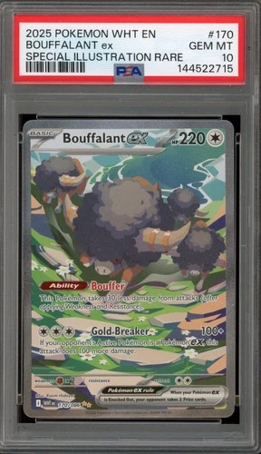 Pokemon Bouffalant ex White Flare Special Illustration Rare #170 PSA 10 Gem Mint