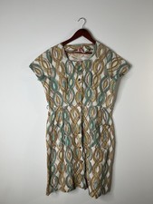 Vintage 1960’s Carol Brent Dress women’s Multicolor Geometric Novelty Aline