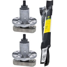 OEM Spindle and Mower Blade 2 Pack John Deere L 100 105 110 111 120 130 L1742