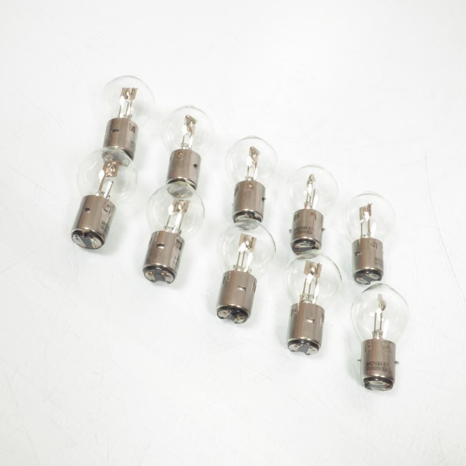 Ampoule Vicma Bilux BA20d 12V 25W pour optique de phare avant moto et scooter