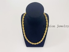 18K Yellow Gold Diamond Cut Rope Chain 10mm NecKlace Mens Womens 28"