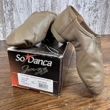 So Danca Jazz Dance Shoes JZ-45 Tan Leather Split Sole Womens 9.5S