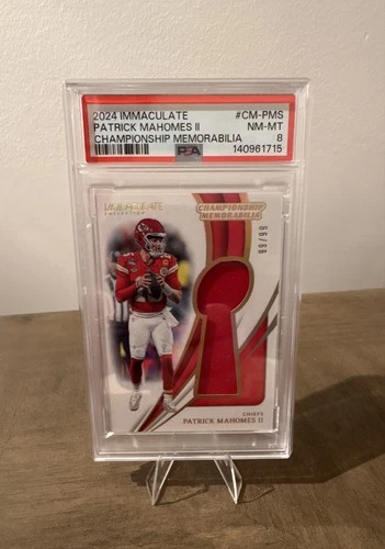 2024 Panini Immaculate - Championship Memorabilia Patrick Mahomes II PSA 8 /99