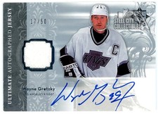 Wayne Gretzky 2006-07 Upper Deck Ultimate Patch Autograph Card #AJ-WG 17/50