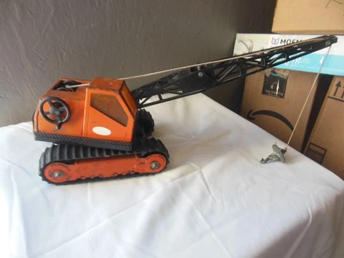 Vintage Tonka Orange Crane, 5-1/2' Tall, Still Works, Good/Used Condition
