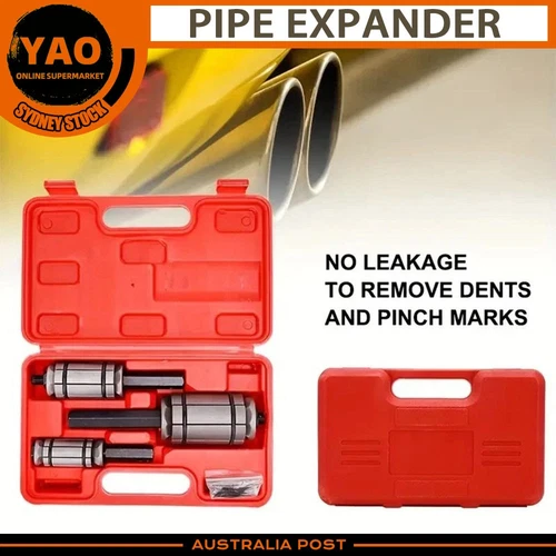 Muffler Exhaust Expander Tail Pipe Set Pipe Dent Remover Expander Tool Kit 3pcs 