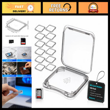 100 Pcs SD Card Holder Case - Transparent Plastic Storage Box for Memory Cards