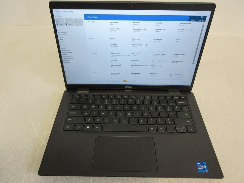 Dell Latitude 7420 Core i7-1185G7 3.00GHz 16GB No Hard Drive No Power Adapter