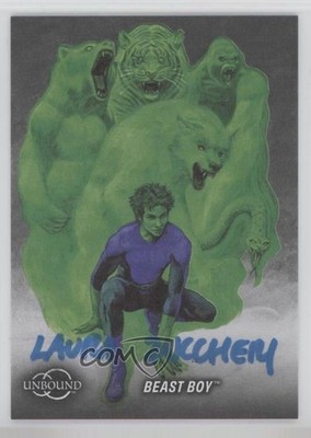 2026 Unbound: Laura Zuccheri Canvas Gray Scale 30/50 Beast Boy #2 Auto 1ot4