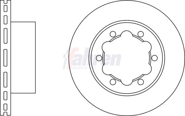 2x Rear Brake Disc For Mercedes-Benz VW Fahren FBD6474 Outer Ø 303mm Vented