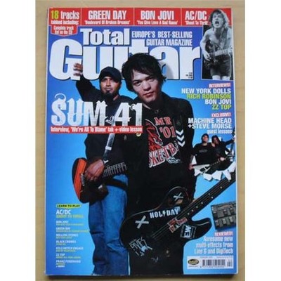 SUM 41 TOTAL GUITAR #132 MAGAZINE FEBRUARY 2005 SUM 41 COVER WITH MORE INSIDE UK