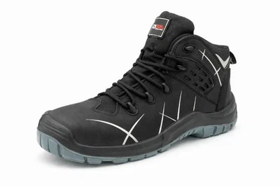 Chaussures de Sécurité S3 SR Homme Cuir Nubuck Composite Satellite 39-47 - Photo 1/3