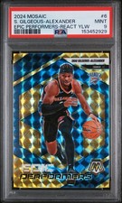 2024 Panini Mosaic Shai Gilgeous-Alexander Epic Performers Reactive /99 PSA 9