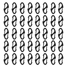 40 Pieces of S Shaped Double Carabiner Keychain 1.6 Inch Dual Gate S Bind...