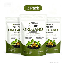 3Pack Resilia Oil of Oregano 6000mg with Blac...
