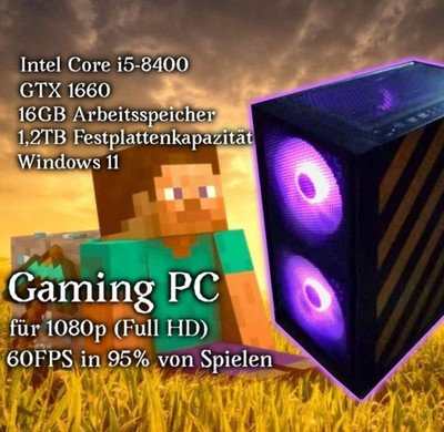 1080p Full HD gaming pc | mit RGB | Windows 11 Pro