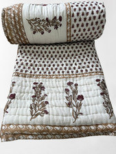 Handmade Cotton Quilt, King Queen Twin Size Blanket Throw Bedding