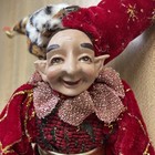 Jester Elf Doll Christmas Poseable Shelf Sitter or Hanger 7” — photo 3