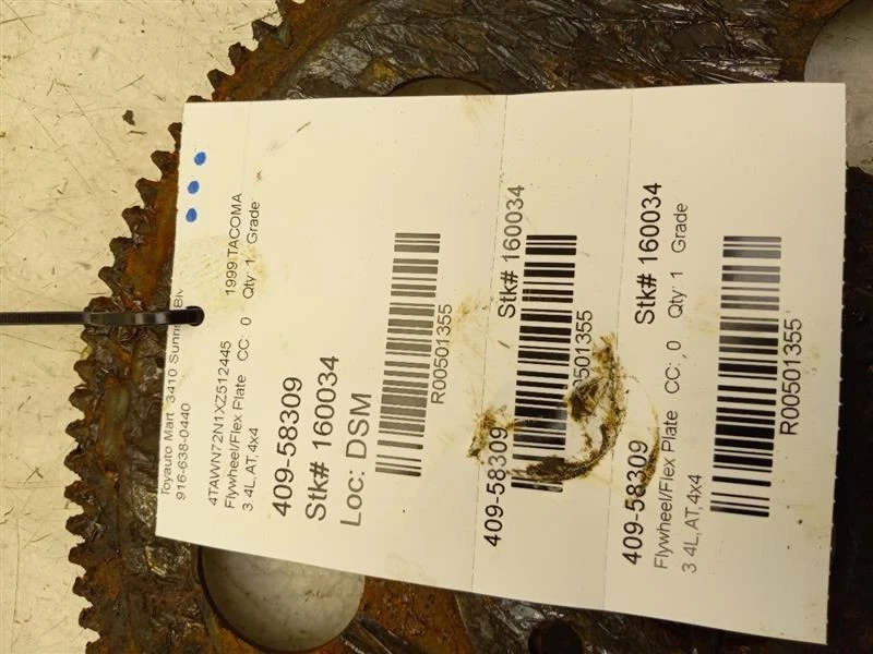 95-04 TOYOTA TACOMA 3.4L 4X4 VOLANTE DE INERCIA AT  Foto 3 de 4