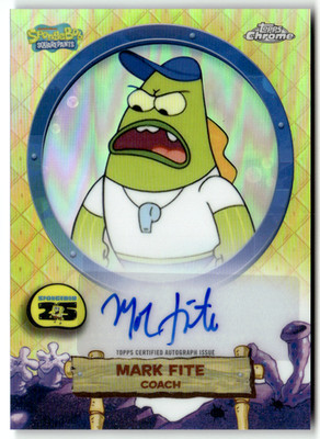 Topps SpongeBob Chrome 2025 No. SA-CO Mark Fite Coach Voice Actor Auto