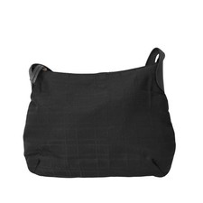 Borsa a tracolla Max Mara in nylon nero con manico in pelle a quadri moda donna