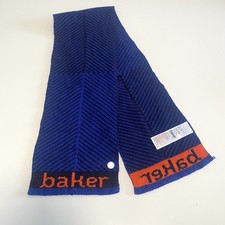 Baker by Ted Baker Kids Blue Knit Scarf Orange Logo Winter Warm 110x19cm Boys
