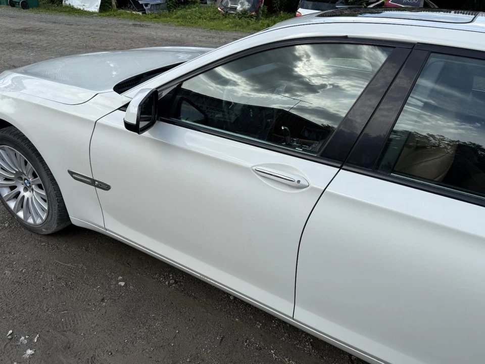 2009-2015 BMW 750i Left Driver Side Front Door White - Image 2 of 4