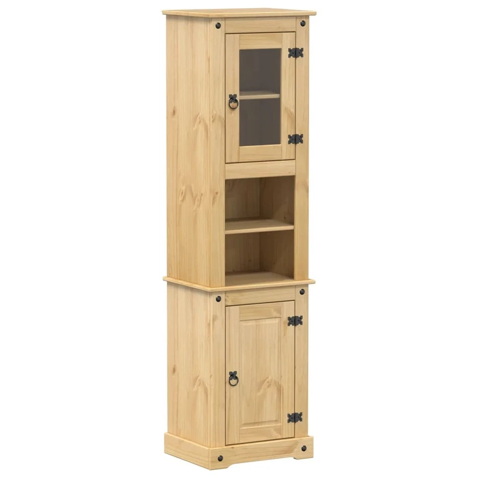 Armoire de salle de bain Corona 50x40x185 cm bois de pin massif vidaXL - Photo 2/4