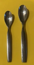 2 Pc Sasaki Double Helix Ward Bennett Stainless Flatware Teaspoon & Soup Spoon