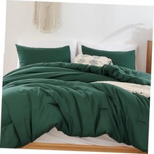 Queen Comforter Set 3pcs 1 Boho Dark Queen Comforter 90"x90" Emerald Green