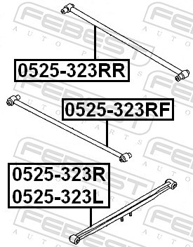 Fits FEBEST 0525-323L REAR LONGITUDINAL LEFT BAR MAZDA FAMILIA BJ 199 ⭐UK Stock⭐